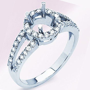 JCX308506: 14kt  Diamond Fashion Ring Semi Mount; .70cttw Diamond Total Weight.