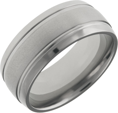 JCX308549: Mens and Ladies Titanium Bands; 8mm Comfort Fit; Satin Finished; Available in Full or Half Sizes 6.5-15