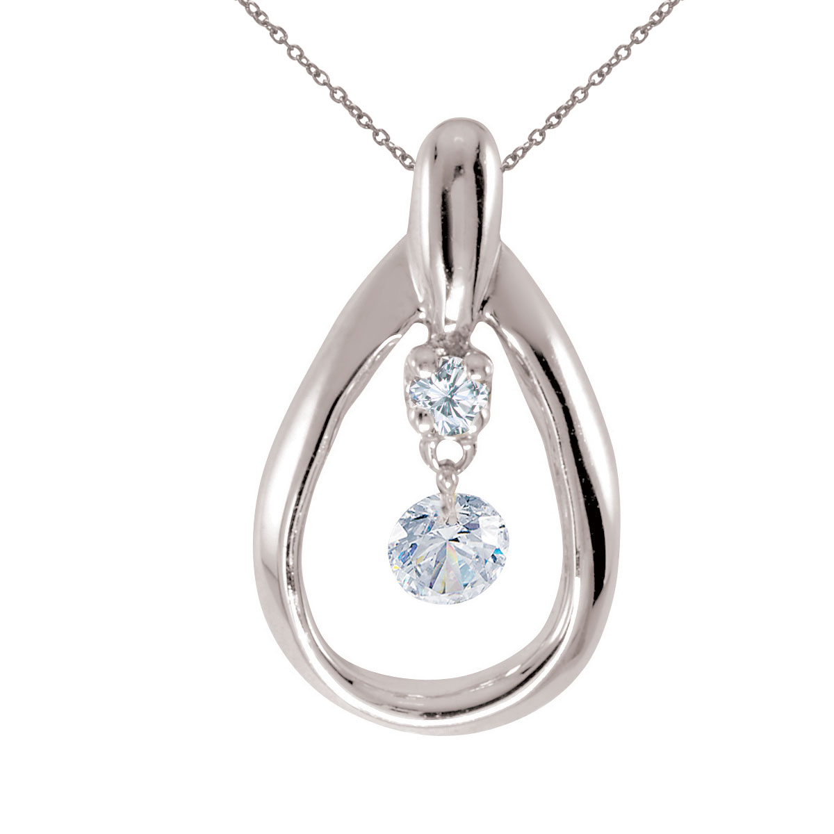 JCX2848: 14k gold Dashinng Diamonds pendant with 0.15 total ct diamonds. The center dangling diamond dances and shimmers with every heartbeat.
