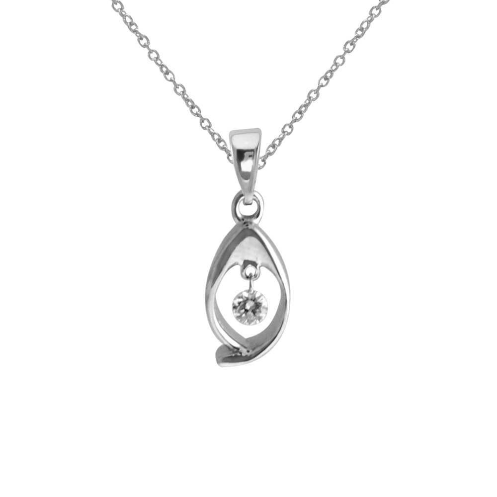 JCX2906: 14k gold Dashinng Diamonds pendant with 0.08 total ct diamonds. The center dangling diamond dances and shimmers with every heartbeat.