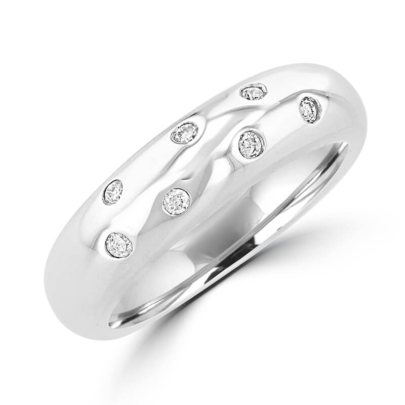 JCX391414: ROUND DIAMOND FLUSH SET BAND RING
