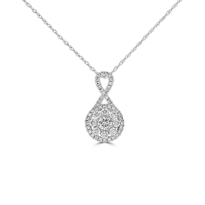 JCX391930: ROUND DIAMOND PRONG PENDANT (CHAIN NOT INCLUDED)