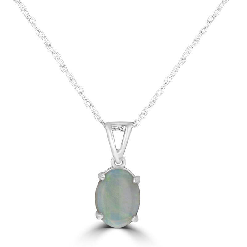 6X8 OVAL OPAL STUD PENDANT (CHAIN NOT INCLUDED)