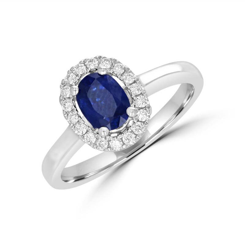 5X7 OVAL SAPPHIRE HALO RING