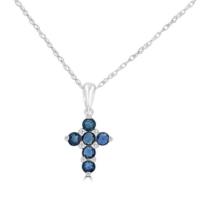 JCX392373: SAPPHIRE CROSS PENDANT (CHAIN NOT INCLUDED)