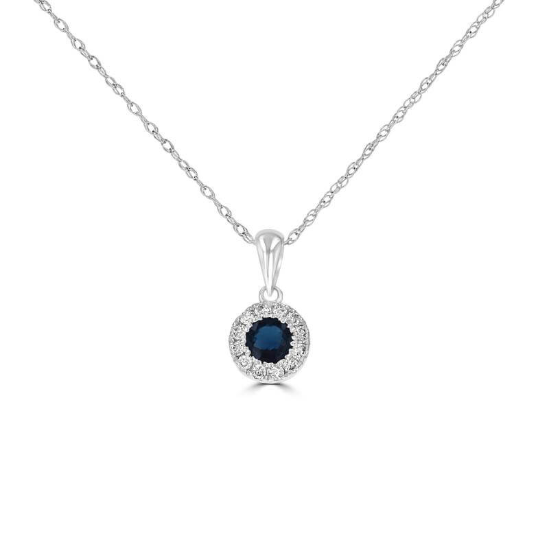 4MM SAPPHIRE HALO PENDANT (CHAIN NOT INCLUDED)