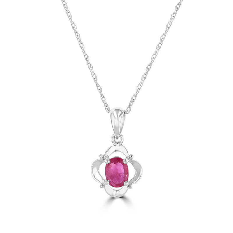 4X5 OVAL RUBY PENDANT (CHAIN NOT INCLUDED)