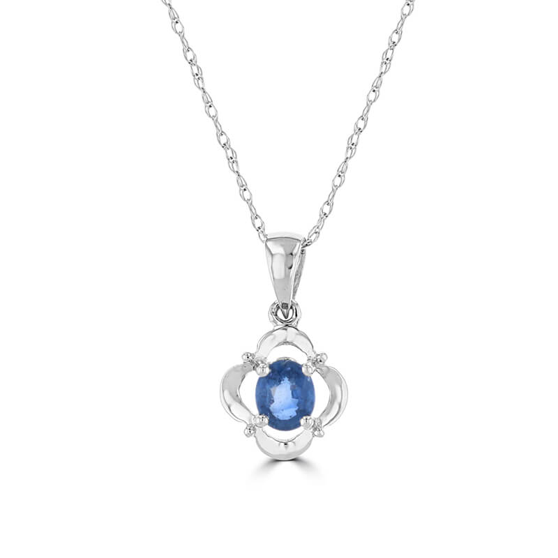 4X5 OVAL SAPPHIRE PENDANT (CHAIN NOT INCLUDED)