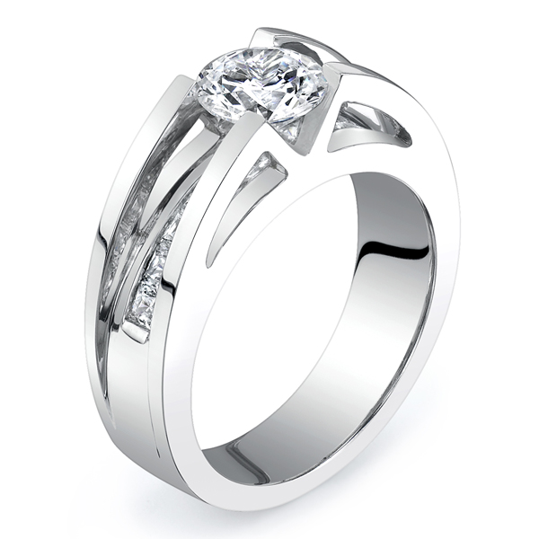JCX391300: Floating Diamond Engagement Ring