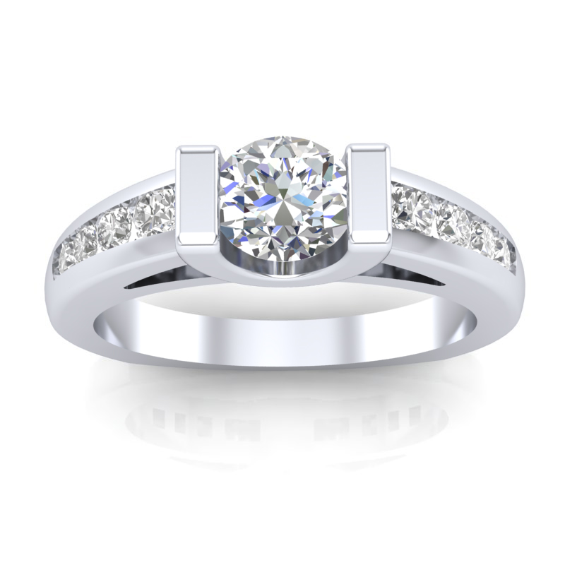 JCX391270: Floating Diamond Engagement Ring