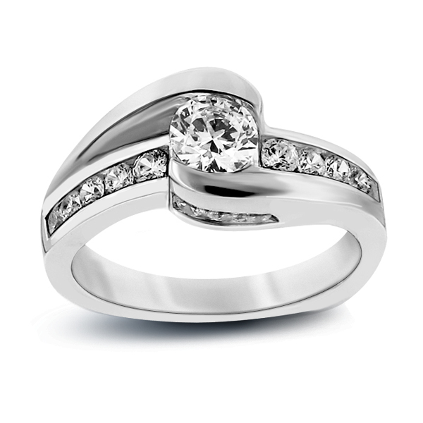 JCX391303: Floating Diamond Engagement Ring