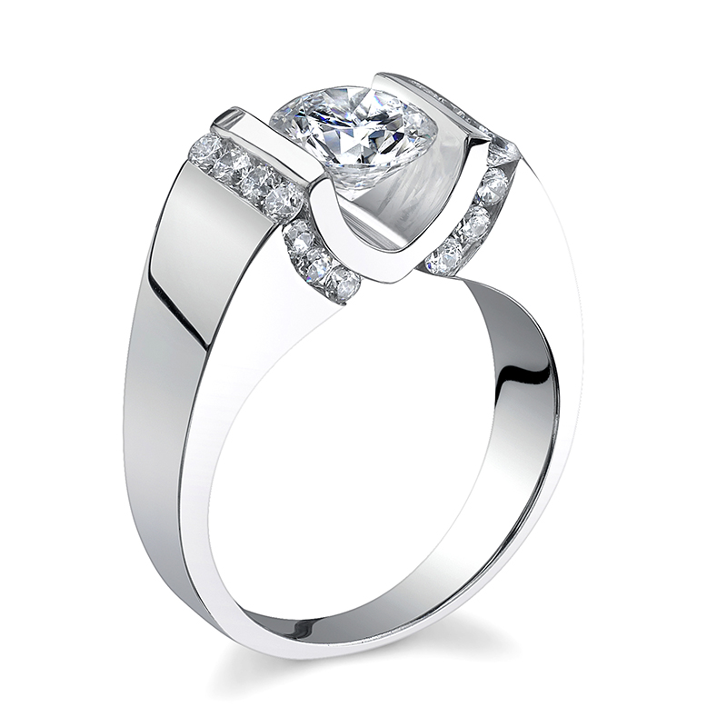 JCX391305: Floating Diamond Engagement Ring