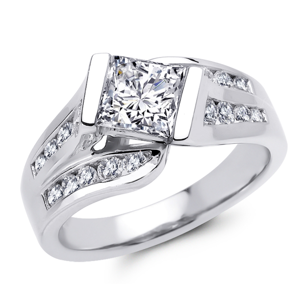 JCX391310: Floating Diamond Engagement Ring