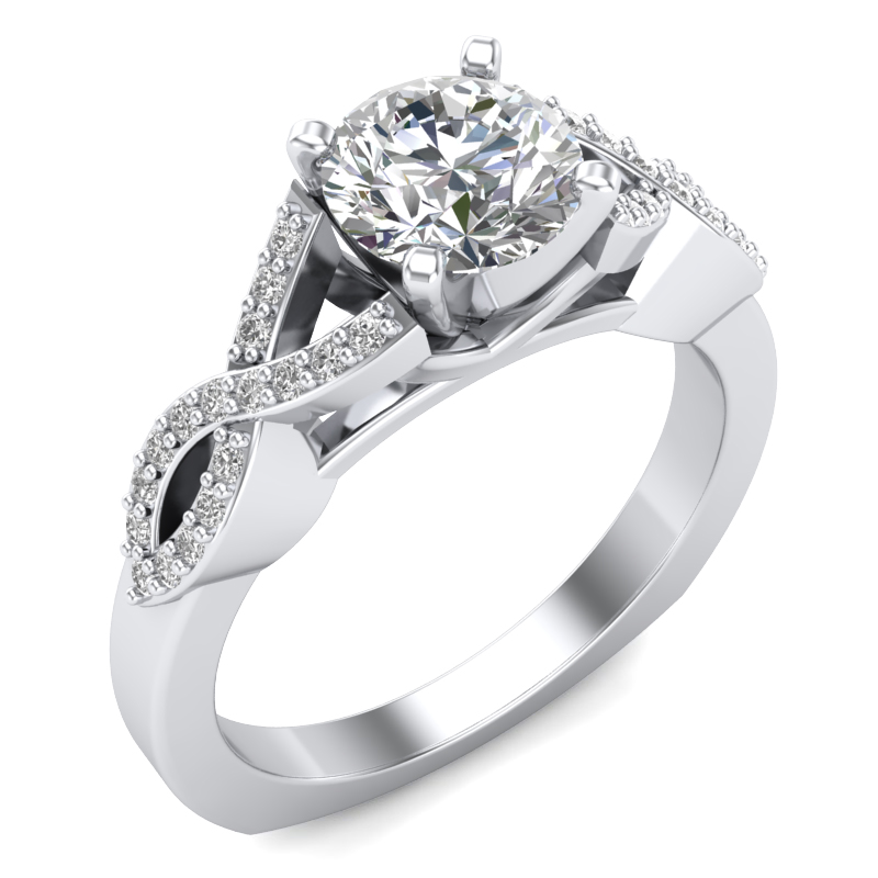 JCX391212: Infinity Engagement Ring w/ Adjustable Head - Available in Multiple Sizes