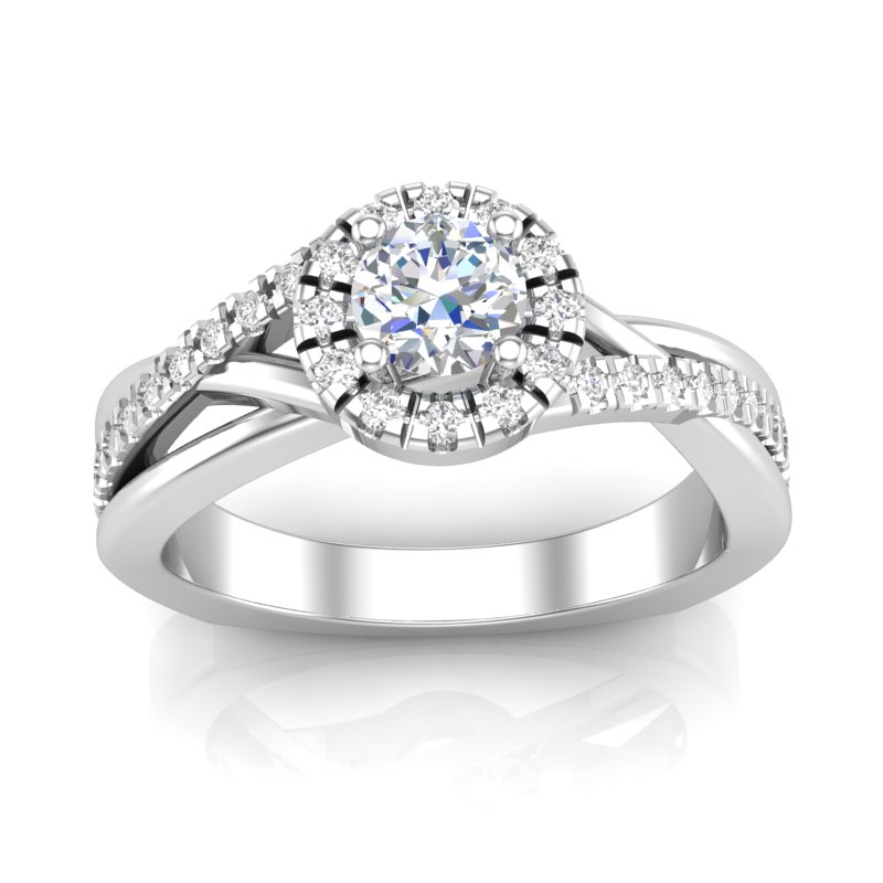JCX391195: Halo Engagement Ring
