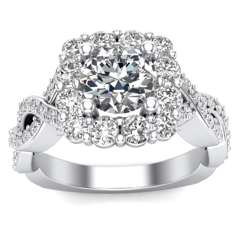 JCX391205: Halo Engagement Ring