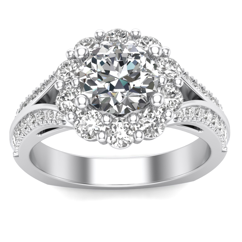 JCX391204: Halo Engagement Ring