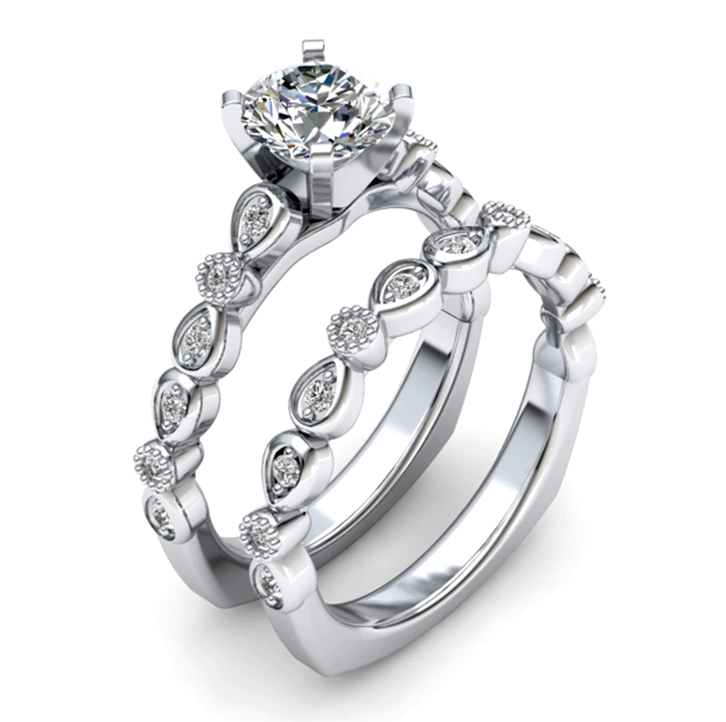 Diamond Engagement Set w/ Adjustable Head - Available in Multiple Sizes