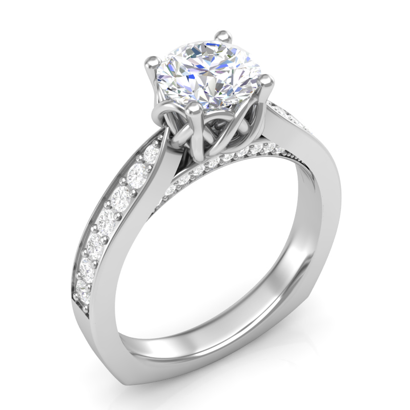 Crown Head Engagement Ring