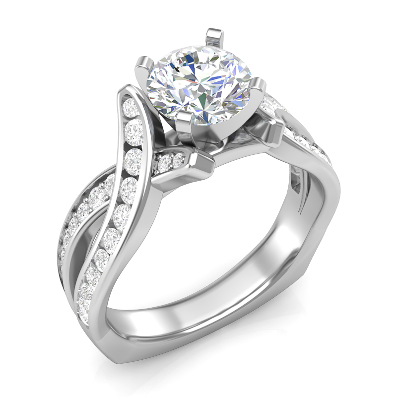 JCX391325: Diamond Engagement Ring w/ Adjustable Head - Available in Multiple Sizes