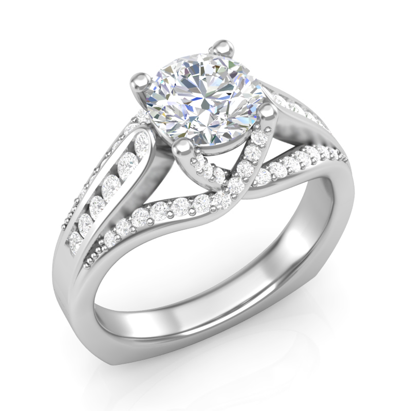 JCX391345: Twist Shank Engagement Ring