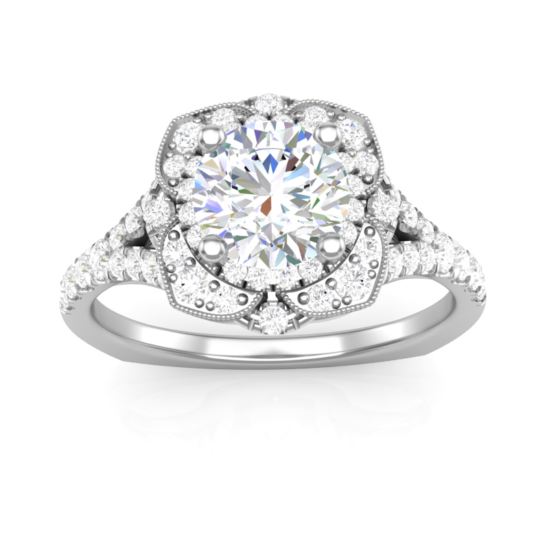 JCX391366: Halo Engagement Ring