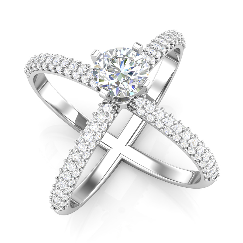 JCX391379: Diamond Fashion Ring w/ Adjustable Head - Available in Multiple Sizes