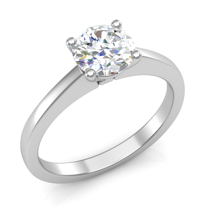 JCX391347: Thin Solitaire Engagement Ring
