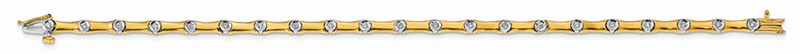 JCX1909: 14K Two-tone Lab Grown Diamond SI1/SI2; G H I; Bracelet