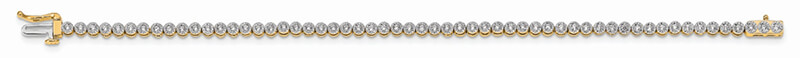 JCX1715: 14ky Lab Grown Diamond SI1/SI2; G H I; Tennis Bracelet