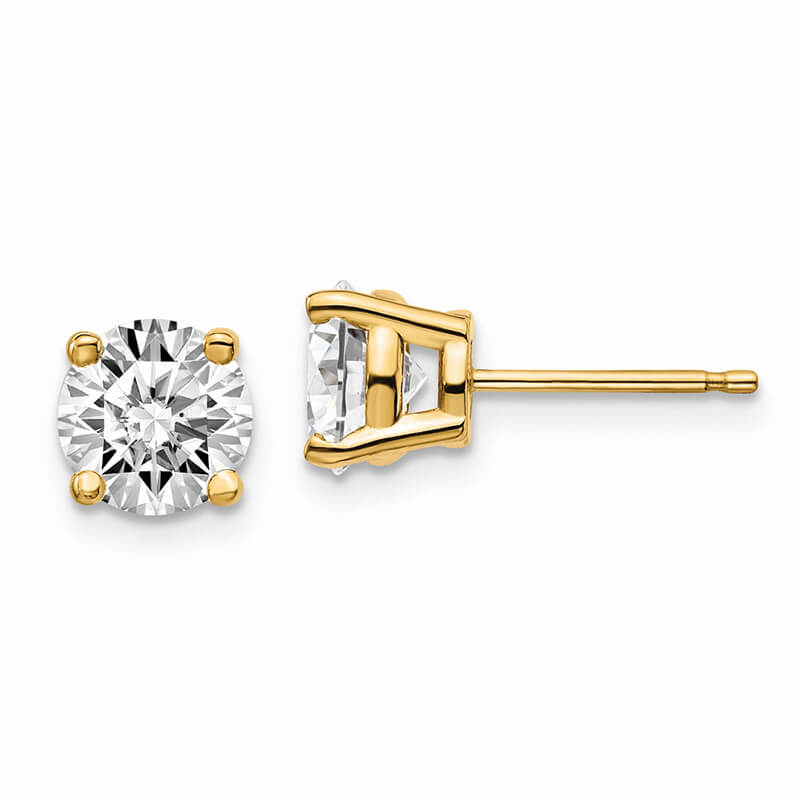 JCX1096: 14ky 2ctw Certified SI1/SI2; G H I; Lab Grown Diamond 4-Prg Earring