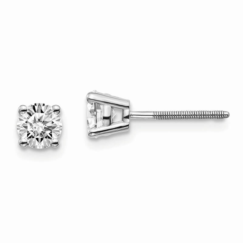 JCX1090: 14kw 2/3ctw VS/SI; D E F; Lab Grown Diamond Screw Back Earring
