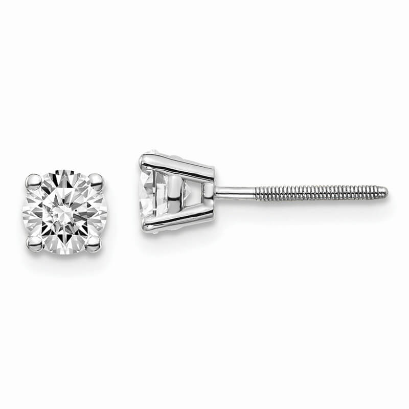 JCX1043: 14kw 3/4ctw VS/SI; D E F; Lab Grown Diamond Screw Back Earring