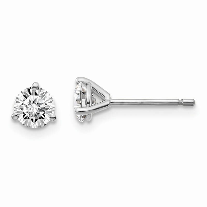 JCX1018: 14kw 2/3ctw VS/SI; D E F; Lab Grown Diamond 3 Prong Earring