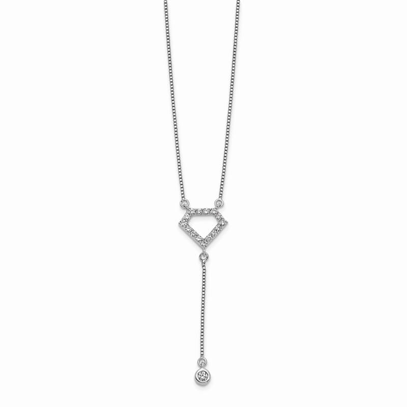 JCX1730: 14kw Lab Grown Diamond SI1/SI2; G H I; Fancy Stone Dangle Necklace