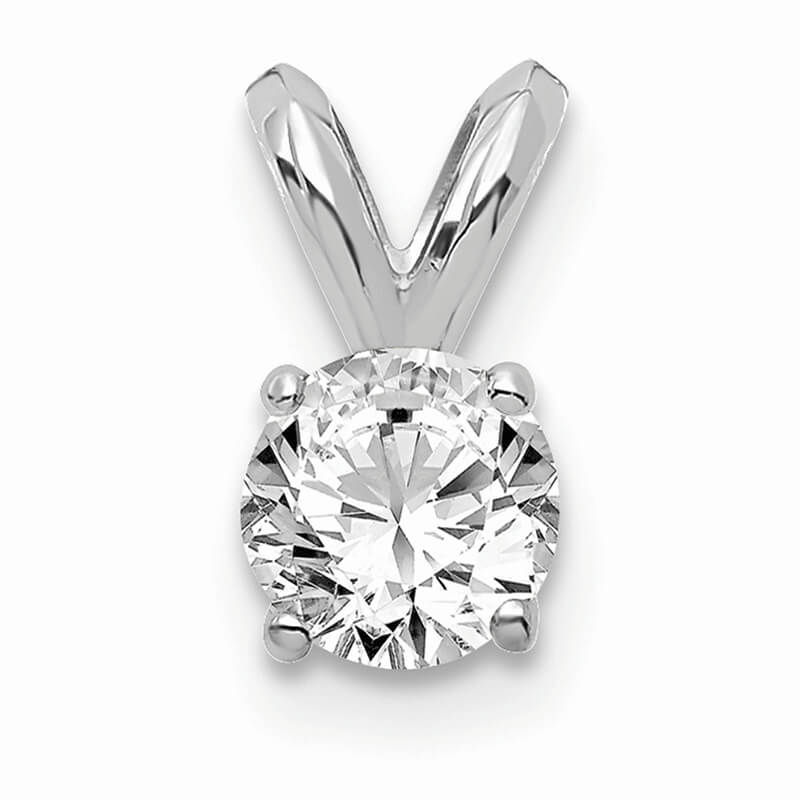 JCX1240: 14kw 1/4ct. Round Certified Lab Grown Diamond VS/SI; D E F; Solitaire Pend