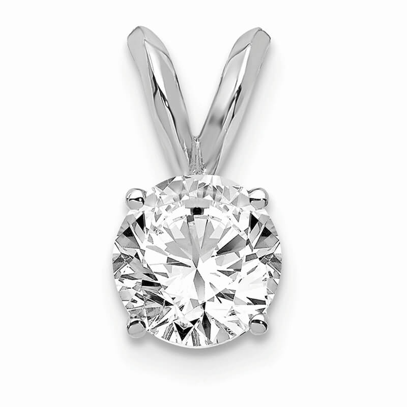 JCX1169: 14kw 1/2ct. Round Certified Lab Grown Diamond VS/SI; D E F; Solitaire Pend