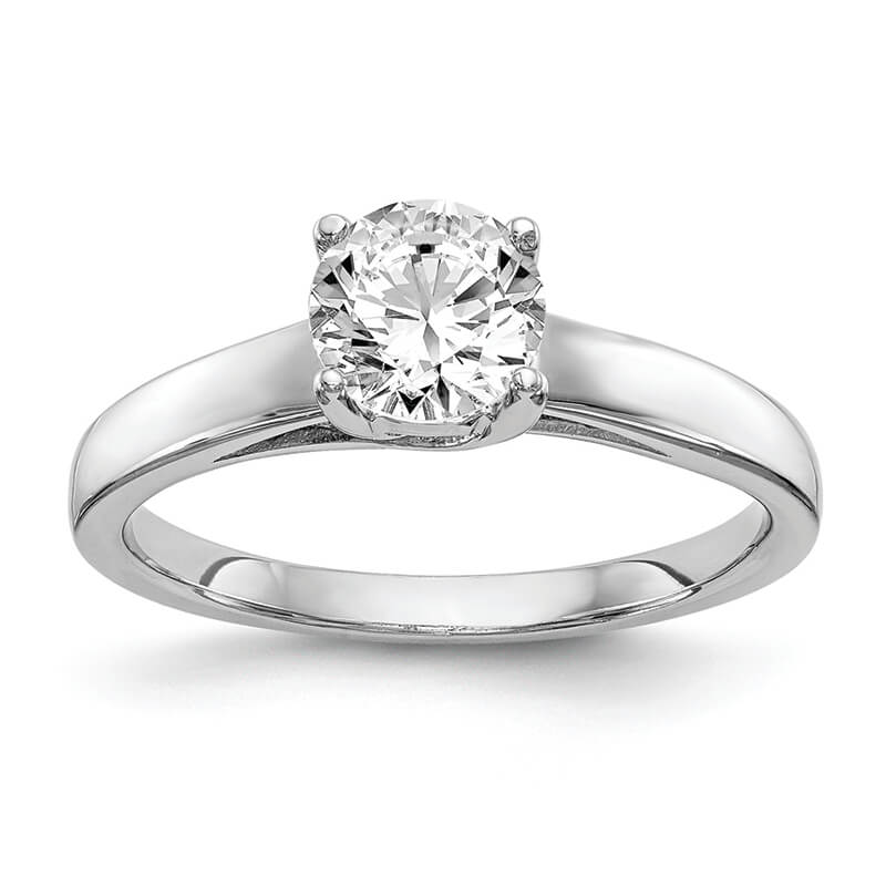 JCX565: 14k White Gold Solitaire Engagement Ring Mounting