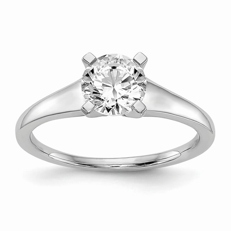 JCX563: 14k White Gold Solitaire Engagement Ring Mounting