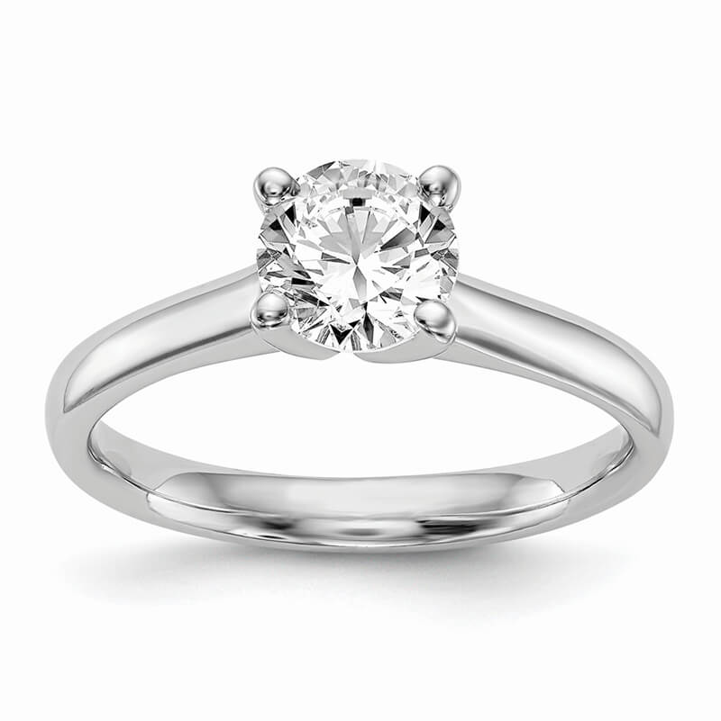JCX552: 14k White Gold Solitaire Engagement Ring Mounting