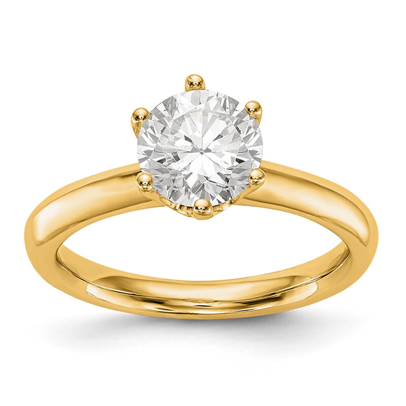JCX975: 14k Yellow Gold Solitaire Engagement Ring Mounting