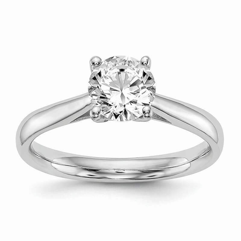 JCX204: 14k White Gold Solitaire Engagement Ring Mounting