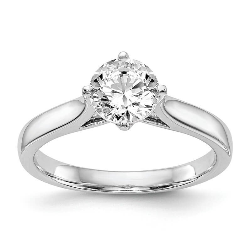 JCX214: 14kw Round Solitaire Engagement Polished Mounting