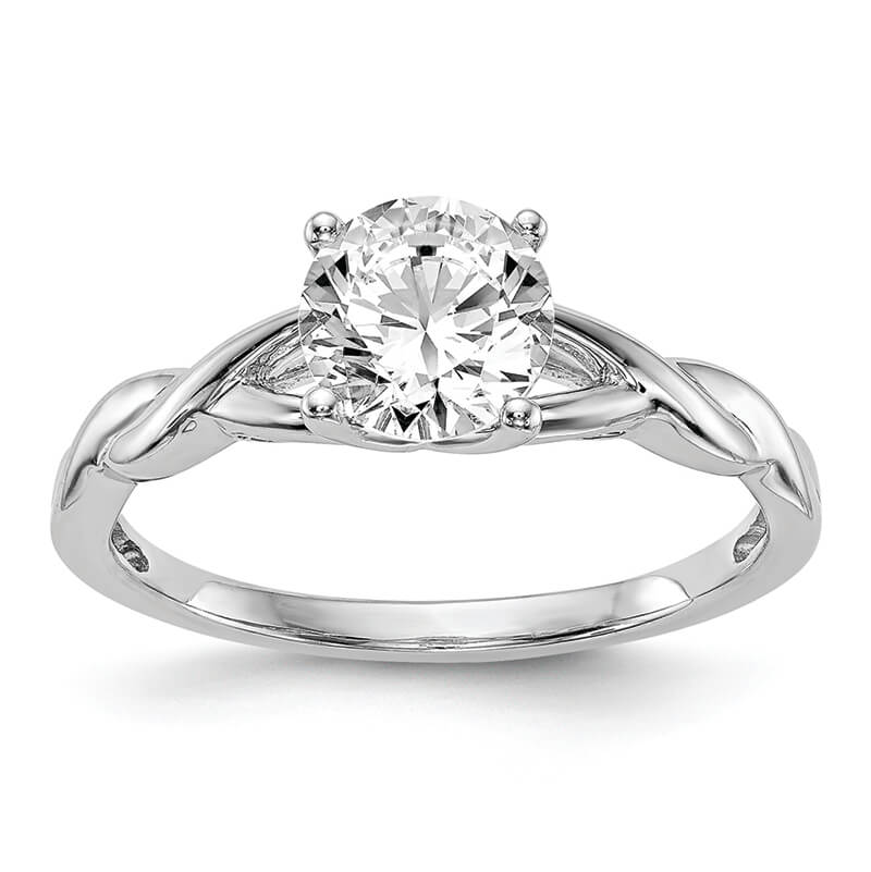 JCX6: 14k White Gold Solitaire Engagement Ring Mounting
