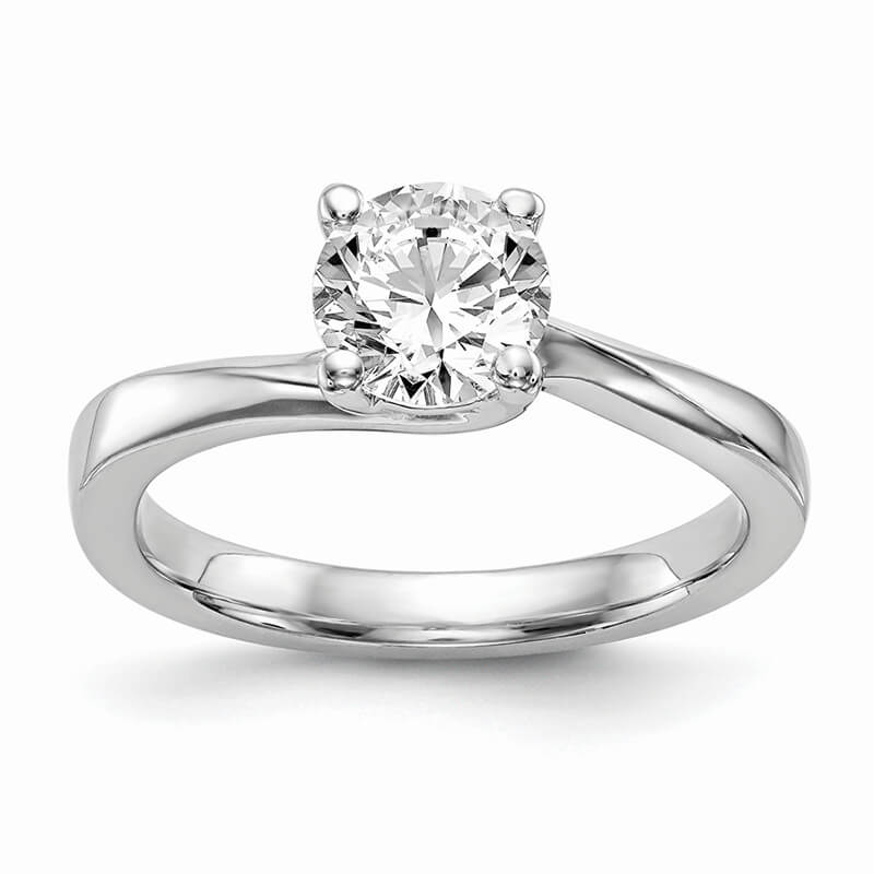 JCX561: 14kw Round Solitaire Engagement Polished Mounting
