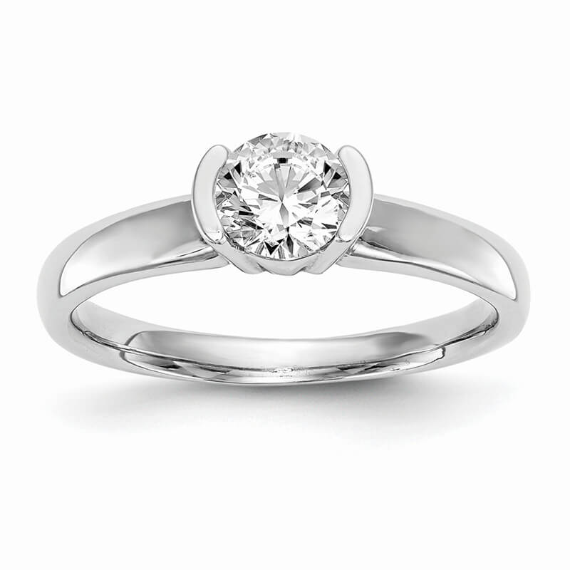 JCX357: 14kw Round Bezel Solitaire Engagement Ring Mounting
