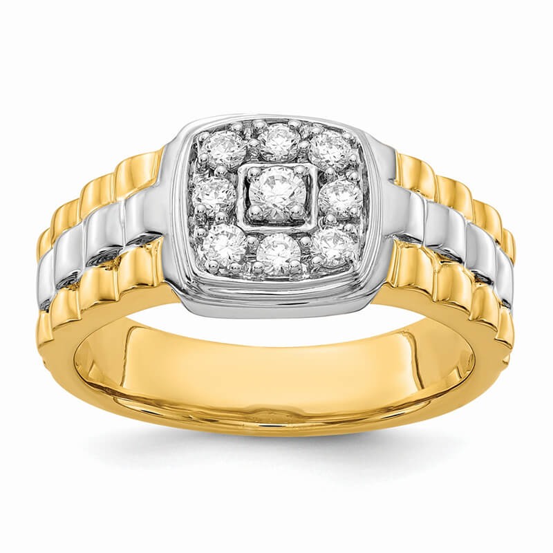 14ktt Lab Grown Diamond SI1/SI2; G H I; Men's Ring