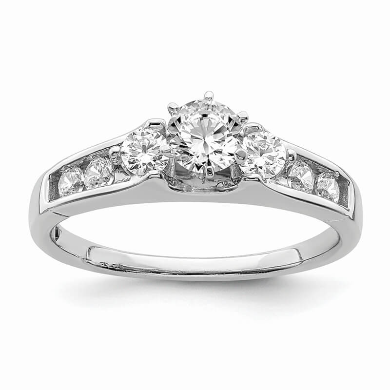 14k White Gold Semi-mount Diamond Engagement Ring
