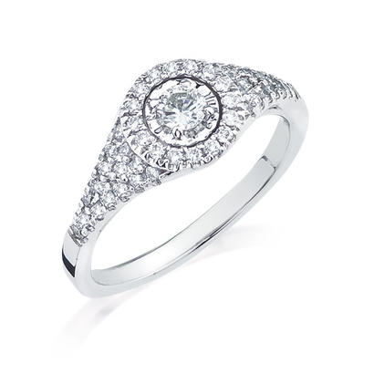 JCSJCS1376: Camelot Bridal



Camelot BridalFiona
517062602
Details about this Item:
10KT white gold Engagement ring with .32ct of round diamond melee and a 3/16ct round diamond center stone set in a die-struck illusion plate to give the appearance of a 3/4ct
